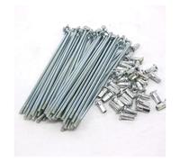 TUOKLNC 36Pcs 13G 2.2mm E-Bike Spokes 100-290mm #45 Steel Silver with Nipples for Electric MTB Folding(134 mm)