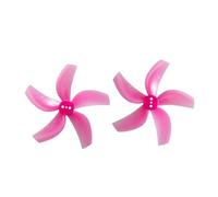 TUOKLNC 4Pairs 8PCS D63 63mm 2.5inch 5-Blade Propeller T-Mount 1.5mm for RC FPV Racing Freestyle Duct Drone, High Thrust PC Prop for Cinewhoop Quadcopter 4CW 4CCW(4pairs Pink 1.5mm)