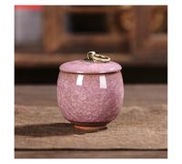 TUOKLNC Ceramic Tea & Coffee Storage Set - 2 Airtight Canisters, Porcelain Tea Caddy and Coffee Canister with Lids for Pantry, Kitchen Countertop Organizer, Home Decor(Violet)