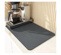 TUOKLNC Large Super Absorbent Kitchen Mat, Antiskid Dish Drying Mat with Quick Dry Technology, Multipurpose as Coffee Station Pad, Bathroom Sink Protector and Tableware Drainer(Black1pcs,20x30 cm)