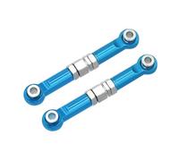 TUOKLNC Metal Front Steering Rods & Tie Rod Links Set, CNC Upgrade Parts for 1/14 Scale RC Car, Steering Play & Improve Control, Heavy-Duty Replacement(Blue)