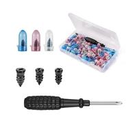 TUOKLNC Puncture Repair Kit for Car Motorcycle, Vacuum Tyre Repair Screws Set with Box Rubber Metal Nails+Tool for Truck Scooter Tubeless Tyre Emergency Fix(M 10Pcs)