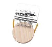 TUOKLNC Small Loom for Beautiful Stitching, Metal DIY Textile Tools & Darning Machine, Handheld Quick Weave Tool for Fun Mending, Portable Repair Loom for Clothes and Socks(12 Hooks)