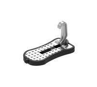 TUOKLNC Universal 2-in-1 Car Door Step & Emergency Tool | Foldable Roof Rack Access Ladder with Latch Hook & Window Breaker | Auxiliary Foot Pedal for Easy SUV, Van, Truck Roof Loading(A Silver)