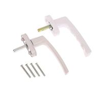 TUOKLNC Universal Door Window Transmission Handle, Heavy Duty Sliding Rotating Handle Set for Aluminum UPVC Doors, Zinc Alloy and Steel Construction, Easy Install Locking Mechanism(A)