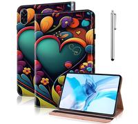 TUOLISG Case for Honor Pad X8a 11 Inch 2024,PU Leather Flip Cover with Stand Functional Card Slot and Elasticized Closure,Watercolor