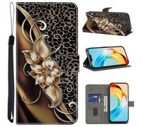 TUOLISG Case for Samsung Galaxy A18/A17/A26 5G phone case, PU Leather Shockproof Wallet Style Cover with Kickstand and Magnetic Clasp for Samsung Galaxy A18/A17/A26, Metal Flower