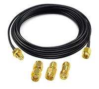 TUOLNK 16.4FT(5M) Wifi Antenna SMA Coaxial Cable Low Loss RG174 Cable with 3PCS SMA Adapters for 2G 3G 4G LTE WiFi, ADS-B, GPS