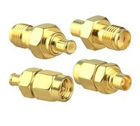 TUOLNK 4Pcs SMA Male/Female to MCX Male/Female RF Coaxial Adapter Kit