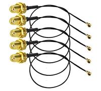 TUOLNK 5PCS IPX to SMA Female Extension Cable 50ohm Low Loss 30cm