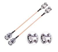 TUOLNK 6 Inch BNC Male to BNC Male Coax RG316 Cable Pack of 2 for CCTV/Camera/DVR Systems