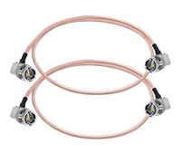 TUOLNK BNC Elbow Cable 75ohm BNC Male Right Angle to BNC Male Right Angle Extension Assembly Cable RG179 20inch (50cm) WIFI Antenna Pigtail Jumper HD SDI Video Coaxial Cable 2 Pack