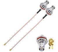 TUOLNK BNC IPX Bulkhead Waterproof Coax Cable BNC Female to U.FL IPX IPEX Coaxial Cable 8inch(20cm) RG178 Pigtail Jumper Cable BNC UFL Mini PCI 50ohm for PCI WiFi Card Wireless Router 2 Pack