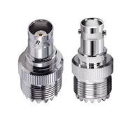 TUOLNK BNC to PL259 Coaxial Adapter - SO239 Female to BNC Female Jack - 2pcs