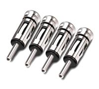 TUOLNK DIN Male to ISO Female Radio Aerial Antenna Adapter,Universal Vehicle Car Stereo Adapter,ISO Socket to DIN Plug Connector for Vehicle Car Audio Radio 4Pcs