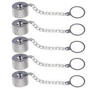 TUOLNK N Female Dust Cap Waterproof Protective Cover with Chain for N Female/SO239 UHF Female Connector N Female Adapter Cap Walkie Talkie Accessories RF Connector 5pcs