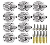 TUOLNK N Type Crimp Connector N Male Plug Adapter for RG58 RG142 50Ohm Low Loss High Frequency RF Coaxial Connector Pack of 10
