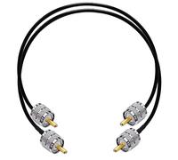 TUOLNK PL-259 Jumper Cable RG58 UHF Male to Male Low Loss 50 ohm CB Radio Coax Cable 20inch (50cm) SO239 Wifi Antenna Extension Cable for HAM Radio Antenna Analyzer 2 Pack