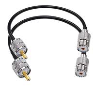 TUOLNK PL259 Jumper Cable RG58 PL-259 UHF Male to Female Low Loss SO239 CB Radio Cable 20inch(50cm) for Antenna Scanners Network Analyzer 2 Pack