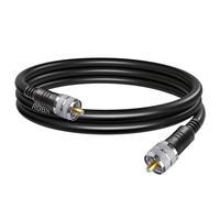 TUOLNK RG8X SO239 Coaxial Cable 50 ohm PL259 UHF Cable Jumper, 3.3FT (1M) Low Loss UHF Male to UHF Male CB Antenna Extension Coax Cable for HAM Radio, SWR Meter, Antenna Analyzer, Dummy Load Ect