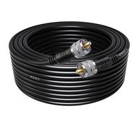 TUOLNK RG8X SO239 Coaxial Cable 50 ohm PL259 UHF Cable Jumper, 32.8FT (10M) Low Loss UHF Male to UHF Male CB Antenna Extension Coax Cable for HAM Radio, SWR Meter, Antenna Analyzer, Dummy Load Ect