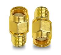 TUOLNK RPSMA Male to Female Coaxial Coax Adapter - RP-SMA Male Plug to SMA Female Connector for WiFi Antenna FPV Drone - 2pcs