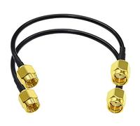 TUOLNK SMA Cable RG58 SMA Male to RP-SMA Male Extension Cable 12inch(30cm) SMA Male to Reverse Polarity SMA Male Plug Pigtail Cable for Wireless Network Device 2 Pack