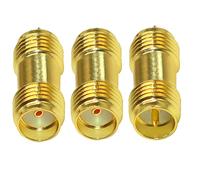 TUOLNK SMA Coupler Barrel Adapter SMA Female to RP-SMA Female RF Connector Kit RF Connector Converter for Antenna Radio Pack of 3