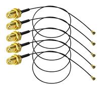 TUOLNK SMA Female Coaxial Cable - U.fl to UFL Pigtail 12in(30cm) WiFi Antenna Extension - IPX MHF4 RF Coax Cable Bulkhead - 5 Pack