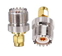 TUOLNK SMA PL259 Adapter - Male SMA to PL-259 Female UHF Coax Connector for CB Radio - 2PCs