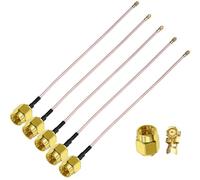 TUOLNK SMA to IPX Coax Cable RG178 U.FL to SMA Plug WiFi Antenna Extension Cables 5pcs 6inch(15cm) for Network Cards PCI Module