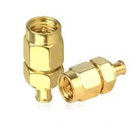 TUOLNK SMA to MCX Connector SMA Male to MCX Male Coax Adapter for Coaxial Cable Antenna 2pcs