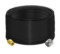 TUOLNK SMA to N Coax Cable RG58 65.6 feet (20M) Low Loss WiFi Antenna Extension Cable Black SMA Male to N Male Coaxial Cable 50ohm for 3G 4G LTE Antenna Ham Radio