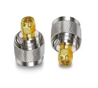 TUOLNK SMA to N Coax Connector SMA Male to N Male Coaxial Adapter for Wi-Fi Antenna Extension Cable 2pcs
