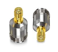 TUOLNK SMA to N-Type Connector N Female Jack to SMA Female Jack RF Coaxial Adapter Converter for Wi-Fi Antenna Extension Cable 2pcs