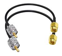 TUOLNK SMA to UHF Extension Cable RG58 12inch(30cm) SMA Male to SO239 Male WiFi Antenna Pigtail Cable PL-259 RF Coax Assembly Cable for CB Radio Ham Radio 2 Pack