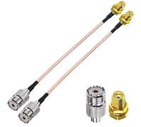TUOLNK SMA UHF Coax Cable RG316 - 6 Inch (15cm) CB Radio Pigtail - PL259 SMA Female Extension - 2 Pack