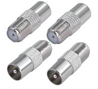 TUOLNK TV Aerial F-Type Female to Male Connector for Satellite Cables - 4 Pieces