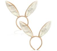 TUONYIS 2 Pcs Bunny Ears Headband Rabbit Ears Headband Bunny Hairband Easter Bunny Costume Cute Plush Rabbit Ears Hairband Plush Dress Up Accessories for Adult and Kids (Brown)