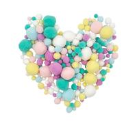 TUONYIS 260 Pcs Colour Pompoms, 1-3cm Assorted Kids Craft Pom Poms, Portable Fluffy Pom Poms Balls Multicolor Fuzzy Craft Small Poms Ball for Art Supplies DIY Creative Craft Decorations (Colorful)