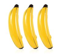 TUONYIS 3 Pcs Inflatable Banana 60 cm, Blow-up Inflatable Bananas for Adult Kids, for Party Backdrop, Party Decoration Prop, Photo Props, Bachelorette Party, Pool Party Accessory (Yellow)