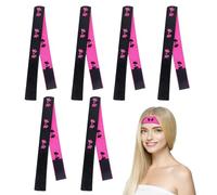 TUONYIS 6 PCs Wig Bands, Elastic Wig Bands for Women Girls, Adjustable Lace Melting Band Wig Bands, Hairline Edges Wig Belt Tapes, No-Slip Headband Wig Holding Bands, for Grip Keeping Wigs (Rose red)