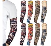 TUONYIS 8 Pcs Tattoos Sleeves Cover Fake Temporary Cool Tattoo Sleeves Arm Fake Tattoos Sleeves Cover Cool Tattoos Arm Sleeves (Multicolor)