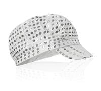 TUONYIS Sequin Hat 70s Disco Hat Abba Accessories Abba Cap, Glitter Cap, Disco Costume 70s Fancy Dress Accessories Women, for Theme Party Birthday Dance Hippie Jazz Dancers Rapper (Silver)