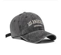 TUONYIS Unisex Baseball Cap Baseball Cap for Men Women Baseball Hat Adjustable Summer Sun Visor Hat Washed Denim Adjustable Low Profile Distressed Vintage (UK, Alpha, One Size, Grey)