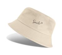Tuopuda Bucket Hat for Women Unisex Cotton Summer Men Sun Hat Foldable Solid Color Beach Cap Wide Brim Fisherman Hat for Casual Shopping Sports Holidays Hiking Camping, Beige-04