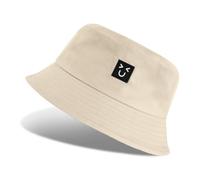 Tuopuda Bucket Hat Unisex Cotton Fisherman Sun Hats for Women Men One Size Summer Beach Fishing Bucket Hat UV Protection 56-58cm, Beige-01