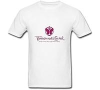 TUOPUKEJI Ideas Men's Tomorrowland Music Festival T Shirts Size L White