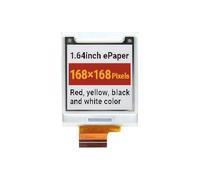 TUOPUONE 1.64inch Square E-Paper E-Ink (G) Raw Display 168 × 168 Pixels Resolution Red/Yellow/Black/White SPI Communication