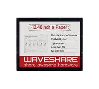 TUOPUONE 12.48inch E-Paper E-Ink Display Module Compatible with Raspberry Pi/Jetson Nano 1304×984 Pixels Resolution Red/Black/White Three-Color SPI Interface Without PCB with Embedded Controller